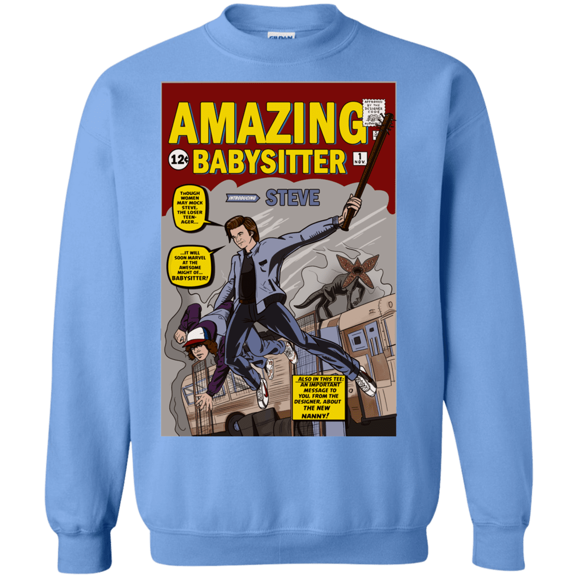 Sweatshirts Carolina Blue / S The Amazing Babysitter Crewneck Sweatshirt