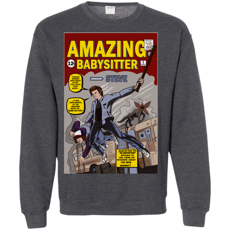 Sweatshirts Dark Heather / S The Amazing Babysitter Crewneck Sweatshirt