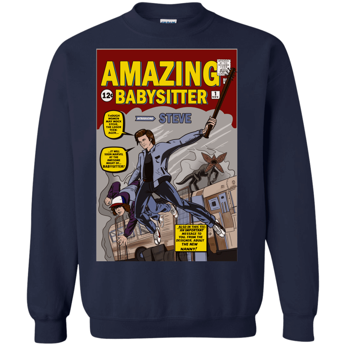 Sweatshirts Navy / S The Amazing Babysitter Crewneck Sweatshirt