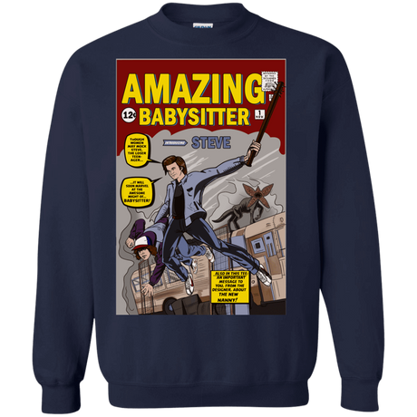 Sweatshirts Navy / S The Amazing Babysitter Crewneck Sweatshirt