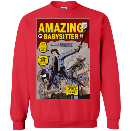 Sweatshirts Red / S The Amazing Babysitter Crewneck Sweatshirt