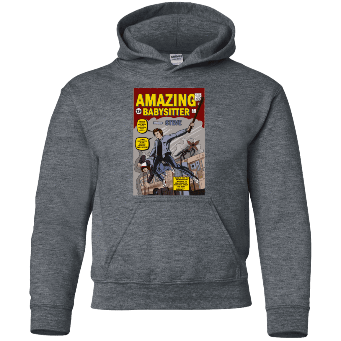 Sweatshirts Dark Heather / YS The Amazing Babysitter Youth Hoodie