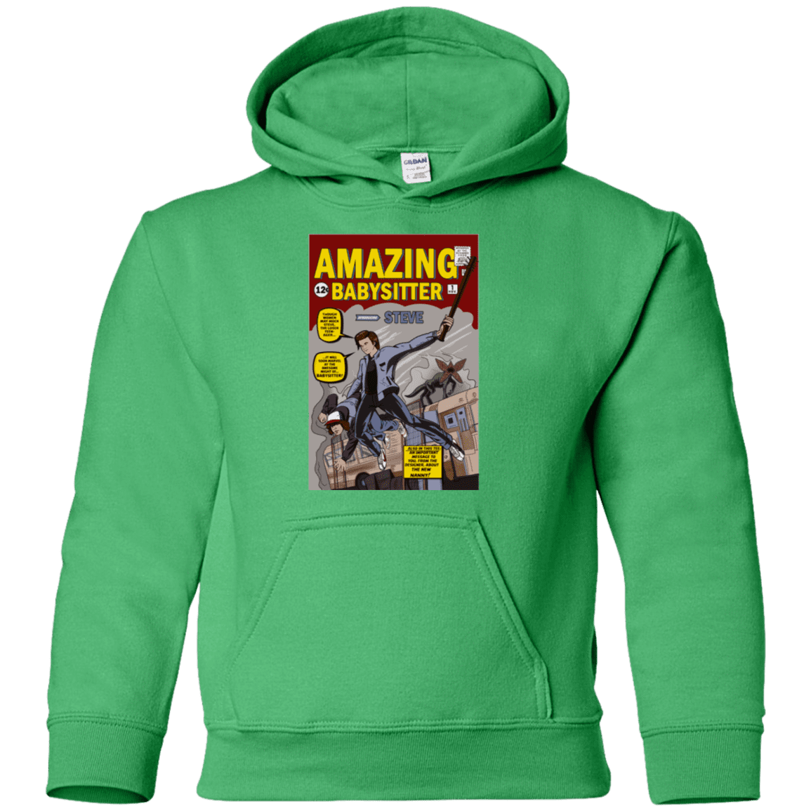 Sweatshirts Irish Green / YS The Amazing Babysitter Youth Hoodie