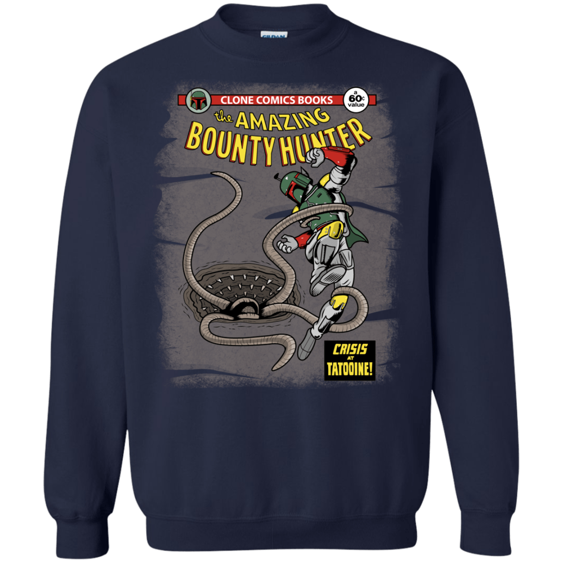 Sweatshirts Navy / S The Amazing Bounty Hunter Crewneck Sweatshirt