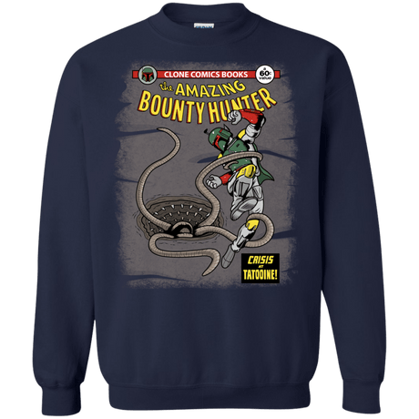 Sweatshirts Navy / S The Amazing Bounty Hunter Crewneck Sweatshirt