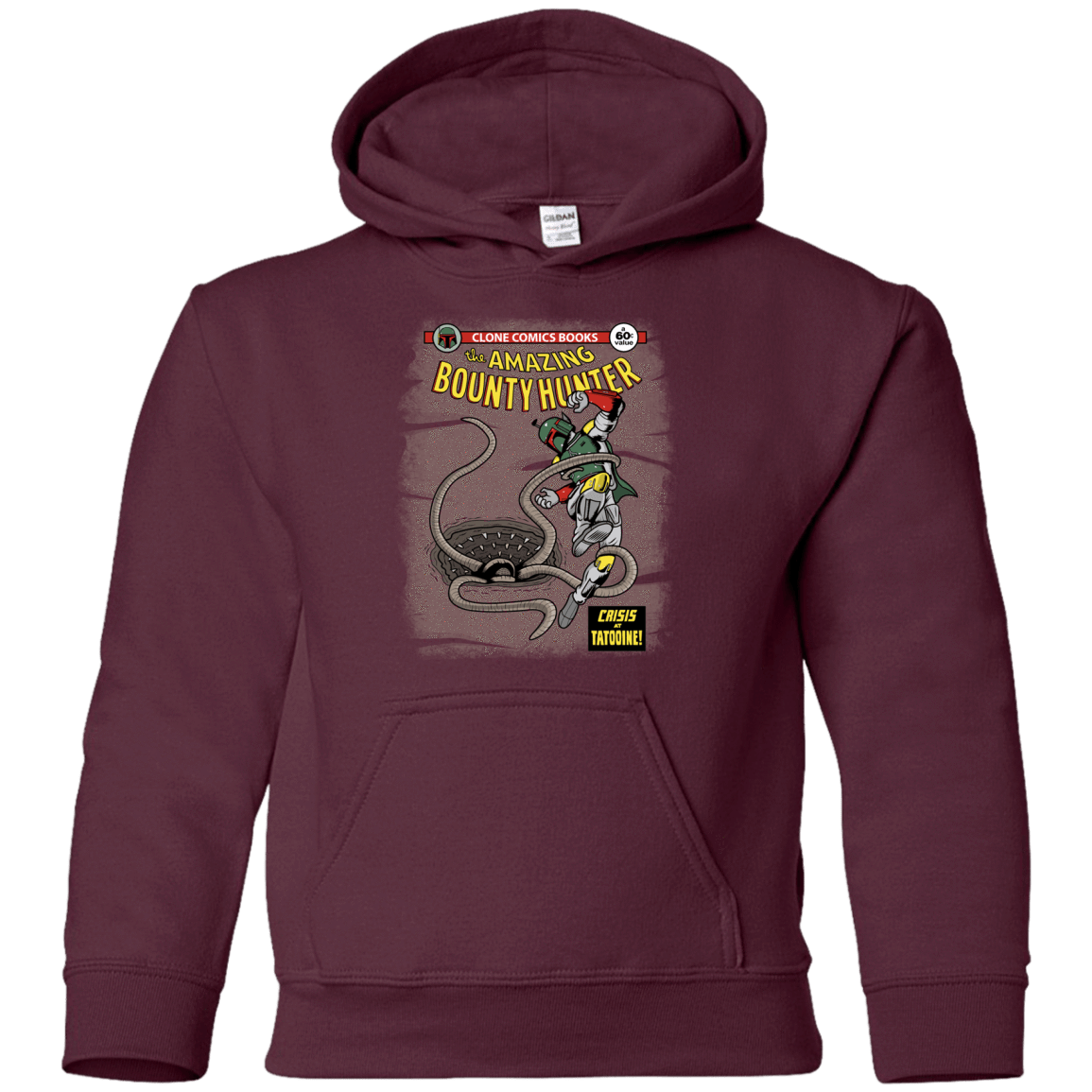 Sweatshirts Maroon / YS The Amazing Bounty Hunter Youth Hoodie