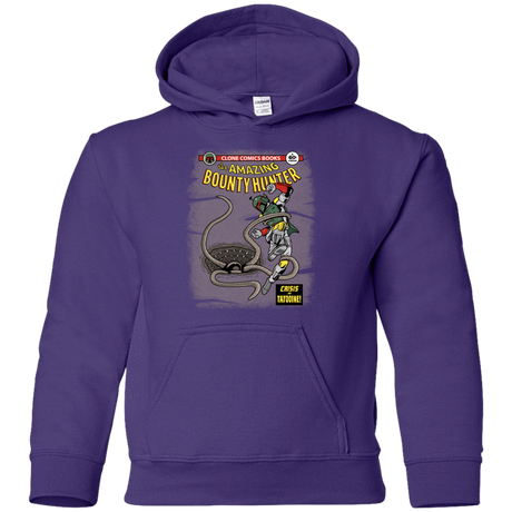 Sweatshirts Purple / YS The Amazing Bounty Hunter Youth Hoodie