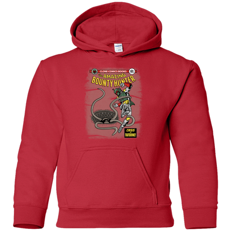 Sweatshirts Red / YS The Amazing Bounty Hunter Youth Hoodie