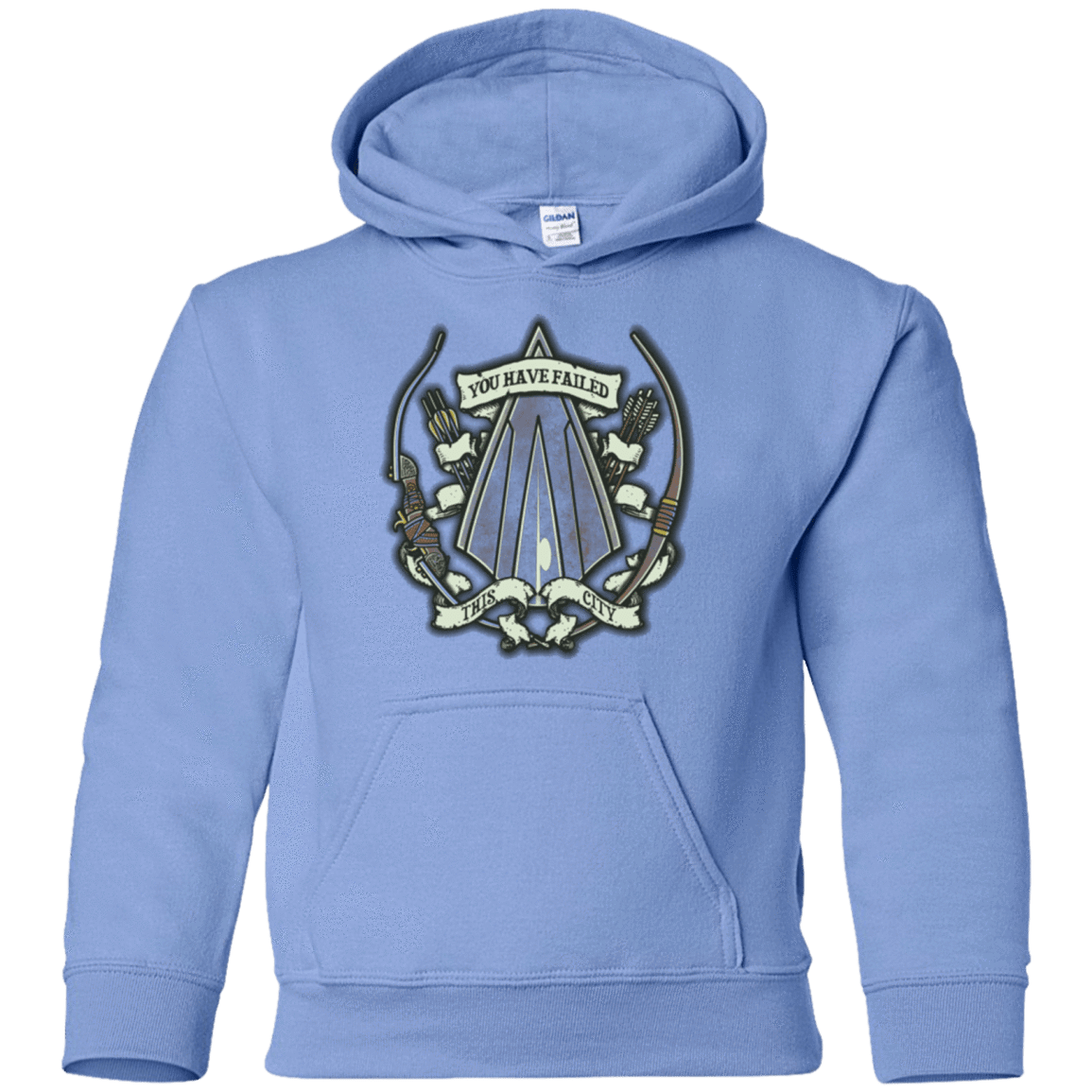 Sweatshirts Carolina Blue / YS The Arrow Crest Youth Hoodie