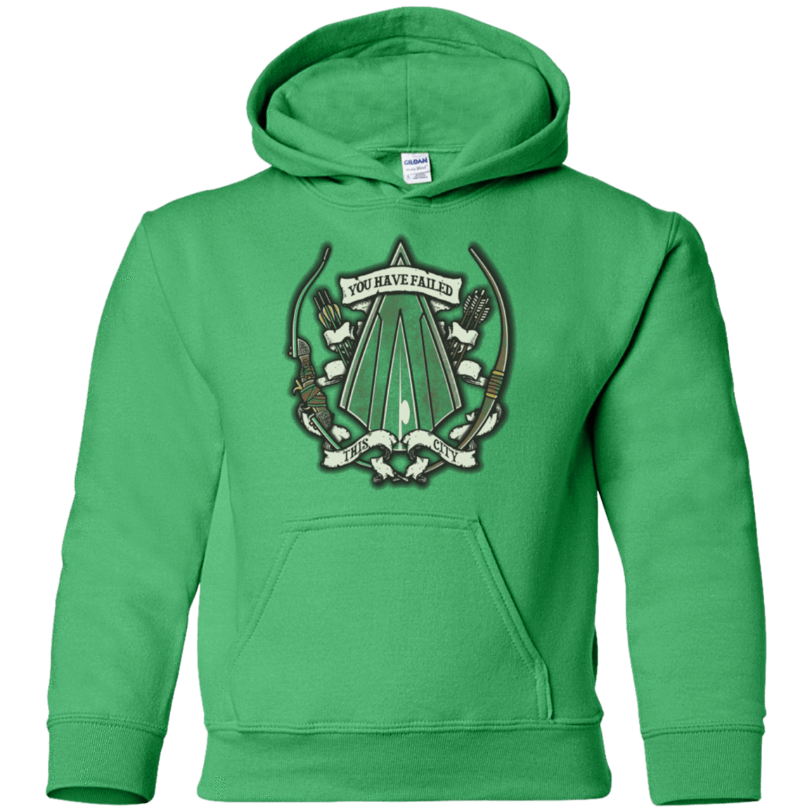 Sweatshirts Irish Green / YS The Arrow Crest Youth Hoodie