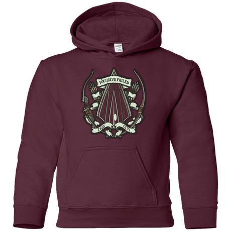Sweatshirts Maroon / YS The Arrow Crest Youth Hoodie