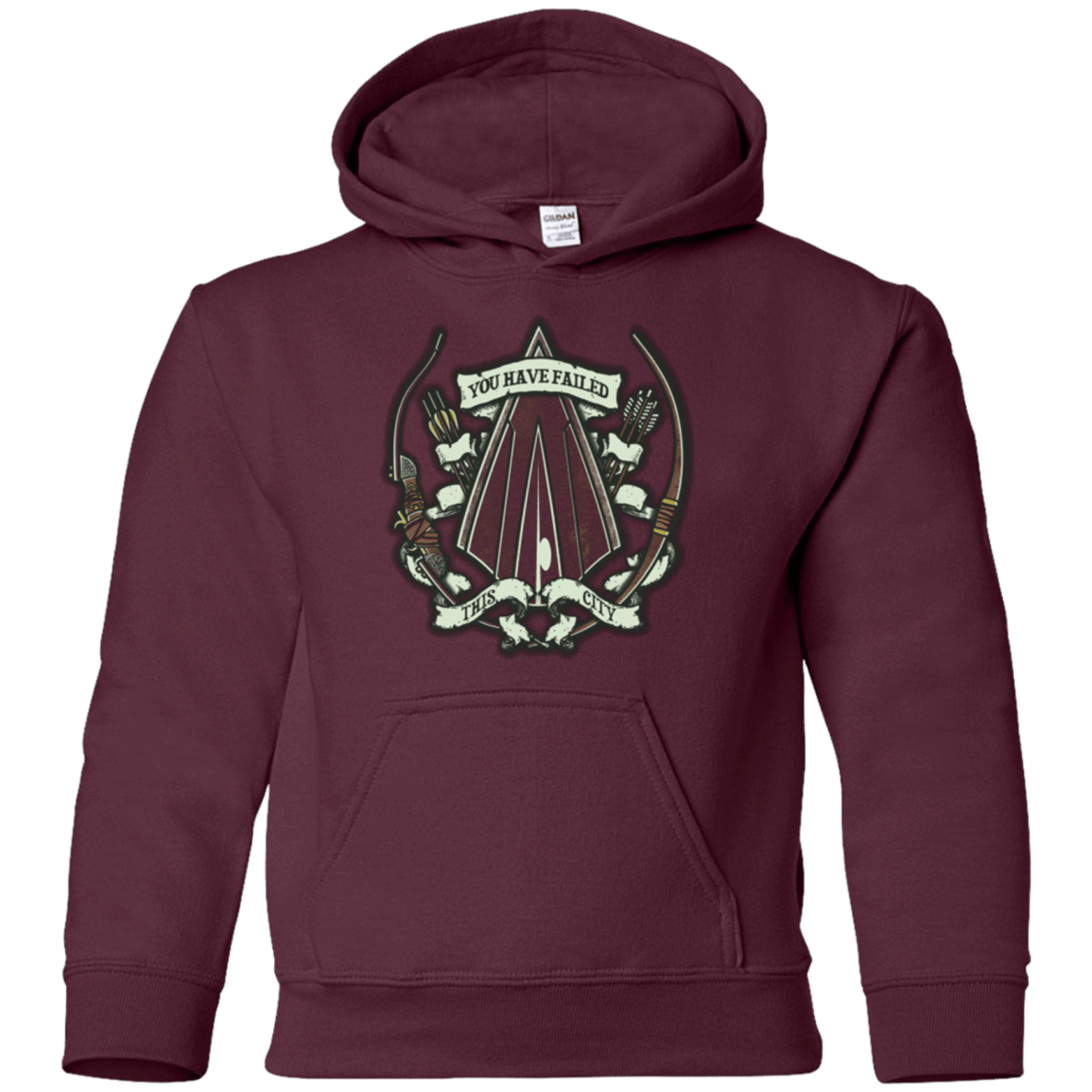 Sweatshirts Maroon / YS The Arrow Crest Youth Hoodie