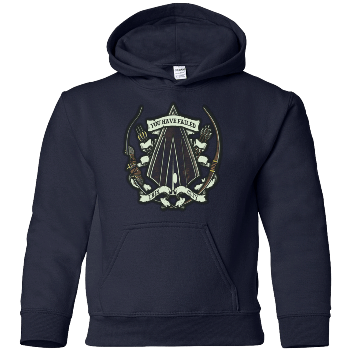 Sweatshirts Navy / YS The Arrow Crest Youth Hoodie