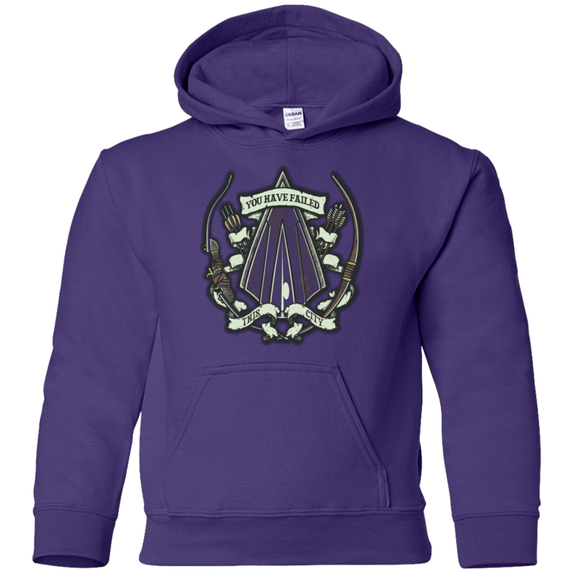 Sweatshirts Purple / YS The Arrow Crest Youth Hoodie