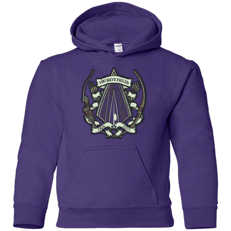 Sweatshirts Purple / YS The Arrow Crest Youth Hoodie