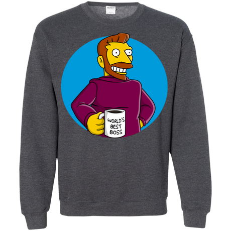 Sweatshirts Dark Heather / S The Best Boss Crewneck Sweatshirt