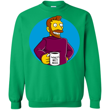 Sweatshirts Irish Green / S The Best Boss Crewneck Sweatshirt