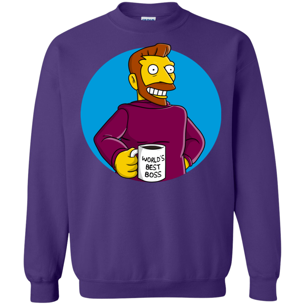 Sweatshirts Purple / S The Best Boss Crewneck Sweatshirt