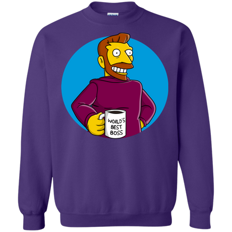 Sweatshirts Purple / S The Best Boss Crewneck Sweatshirt