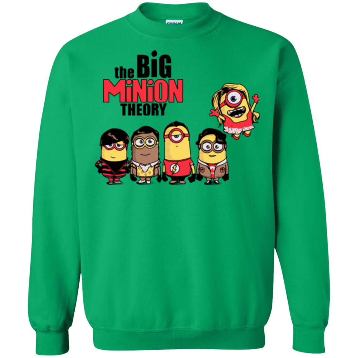 Sweatshirts Irish Green / Small THE BIG MINION THEORY Crewneck Sweatshirt