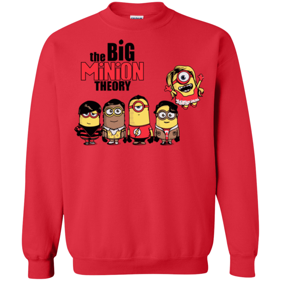 Sweatshirts Red / Small THE BIG MINION THEORY Crewneck Sweatshirt
