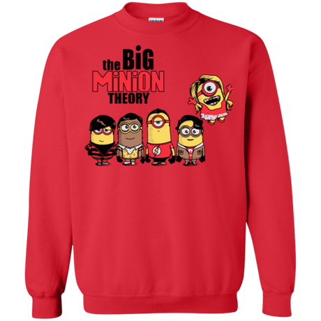 Sweatshirts Red / Small THE BIG MINION THEORY Crewneck Sweatshirt