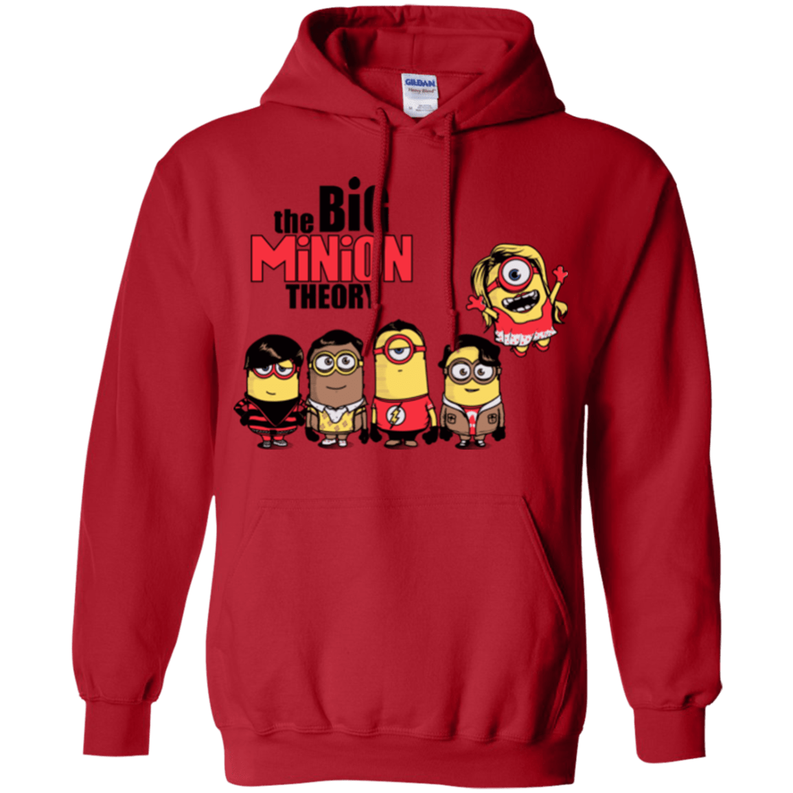 Sweatshirts Red / Small THE BIG MINION THEORY Pullover Hoodie