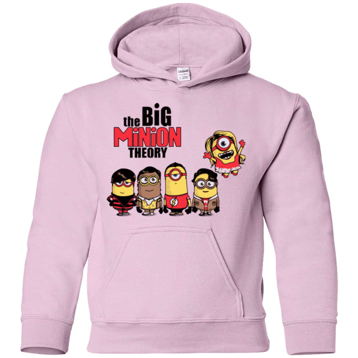 Sweatshirts Light Pink / YS THE BIG MINION THEORY Youth Hoodie