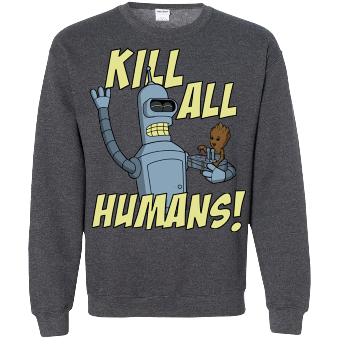 Sweatshirts Dark Heather / Small The Button Friends Crewneck Sweatshirt