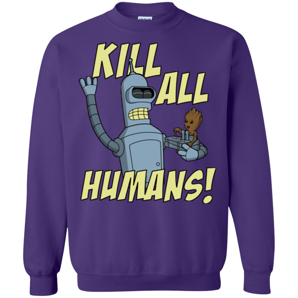 Sweatshirts Purple / Small The Button Friends Crewneck Sweatshirt