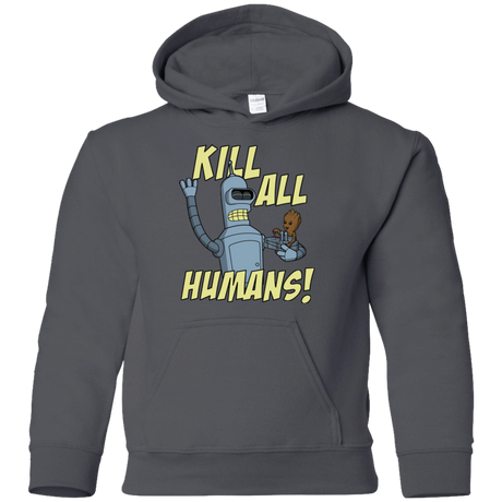 Sweatshirts Charcoal / YS The Button Friends Youth Hoodie