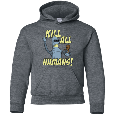 Sweatshirts Dark Heather / YS The Button Friends Youth Hoodie