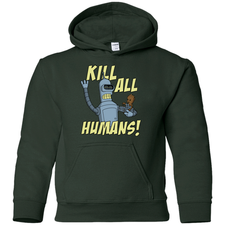 Sweatshirts Forest Green / YS The Button Friends Youth Hoodie