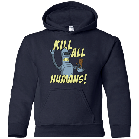 Sweatshirts Navy / YS The Button Friends Youth Hoodie