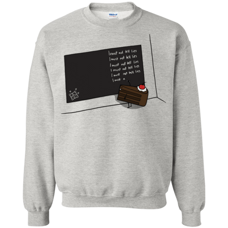 Sweatshirts Ash / Small The Cake is a Lie Crewneck Sweatshirt