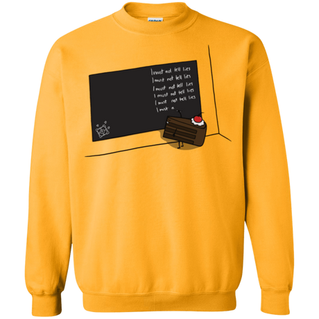 Sweatshirts Gold / Small The Cake is a Lie Crewneck Sweatshirt