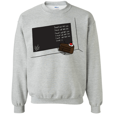 Sweatshirts Sport Grey / Small The Cake is a Lie Crewneck Sweatshirt