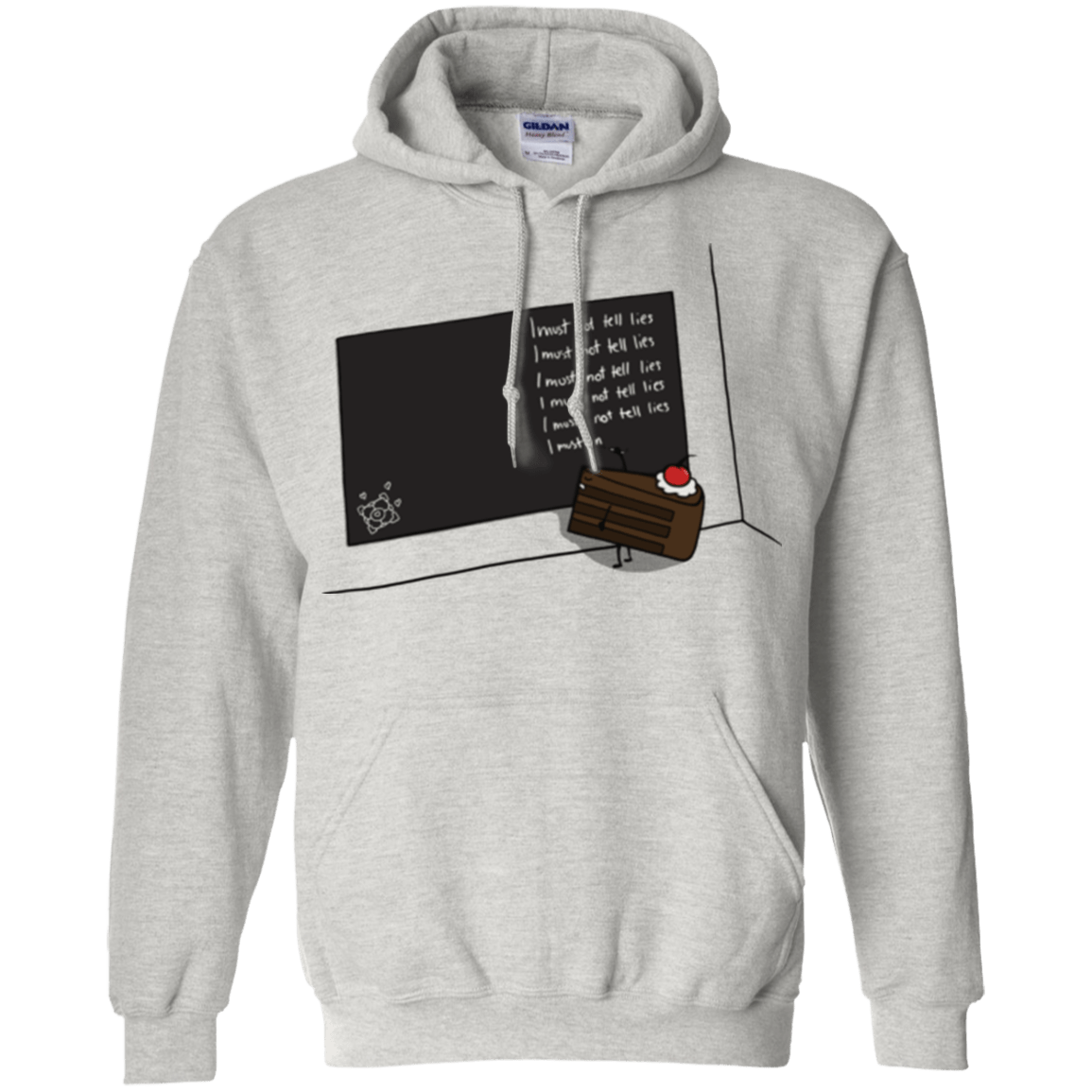 Sweatshirts Ash / Small The Cake is a Lie Pullover Hoodie