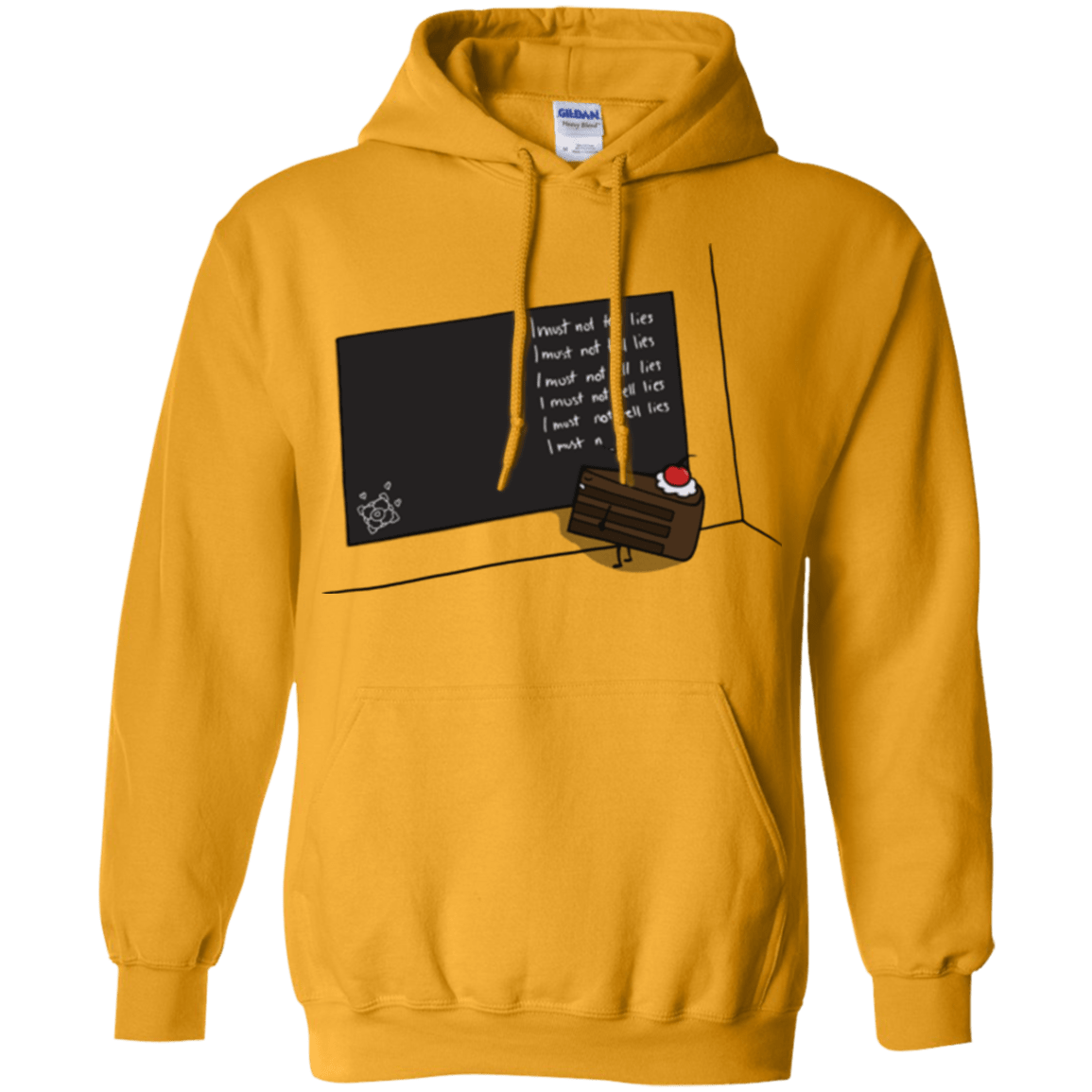 Sweatshirts Gold / Small The Cake is a Lie Pullover Hoodie