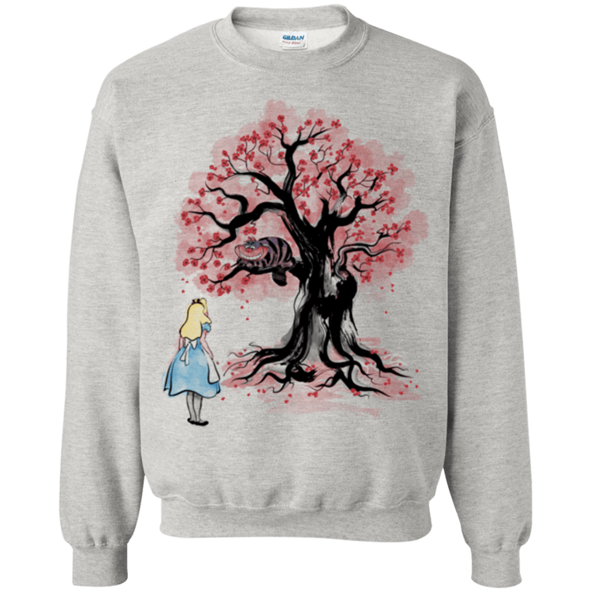 Sweatshirts Ash / Small The Cheshire's tree Sumi-e Crewneck Sweatshirt