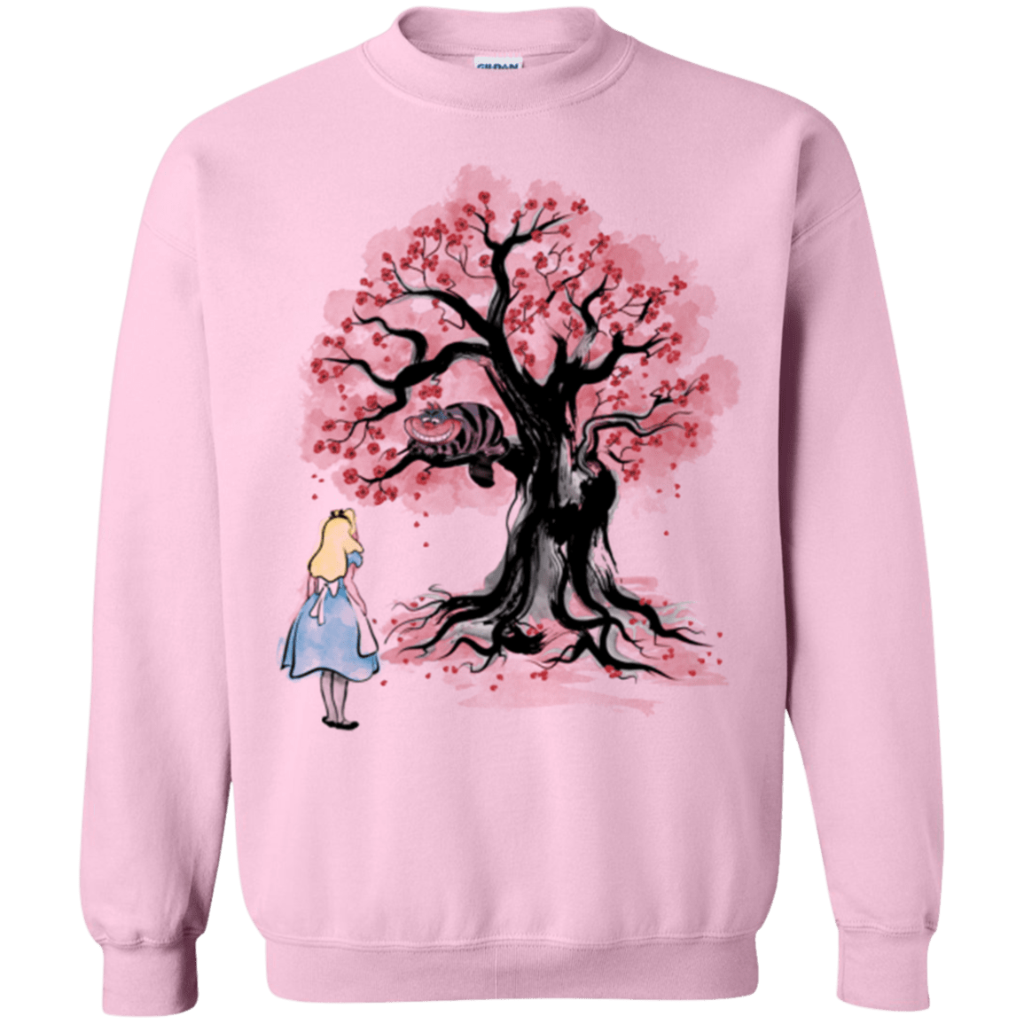 Sweatshirts Light Pink / Small The Cheshire's tree Sumi-e Crewneck Sweatshirt