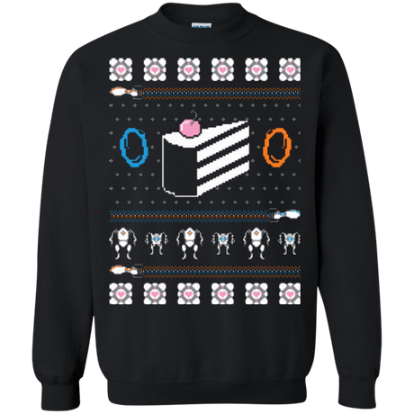 Sweatshirts Black / Small The Christmas Cake Is A Lie Crewneck Sweatshirt