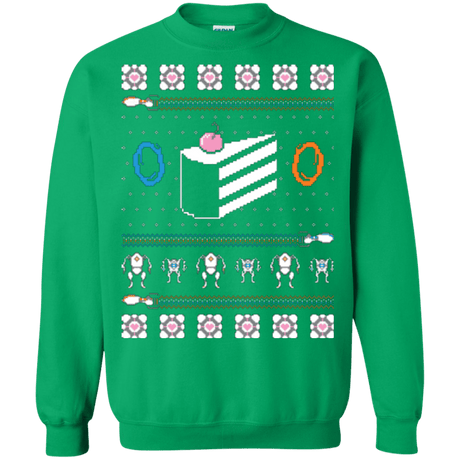 Sweatshirts Irish Green / Small The Christmas Cake Is A Lie Crewneck Sweatshirt