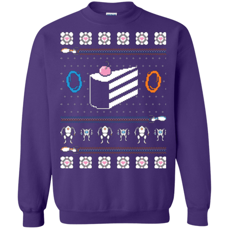 Sweatshirts Purple / Small The Christmas Cake Is A Lie Crewneck Sweatshirt