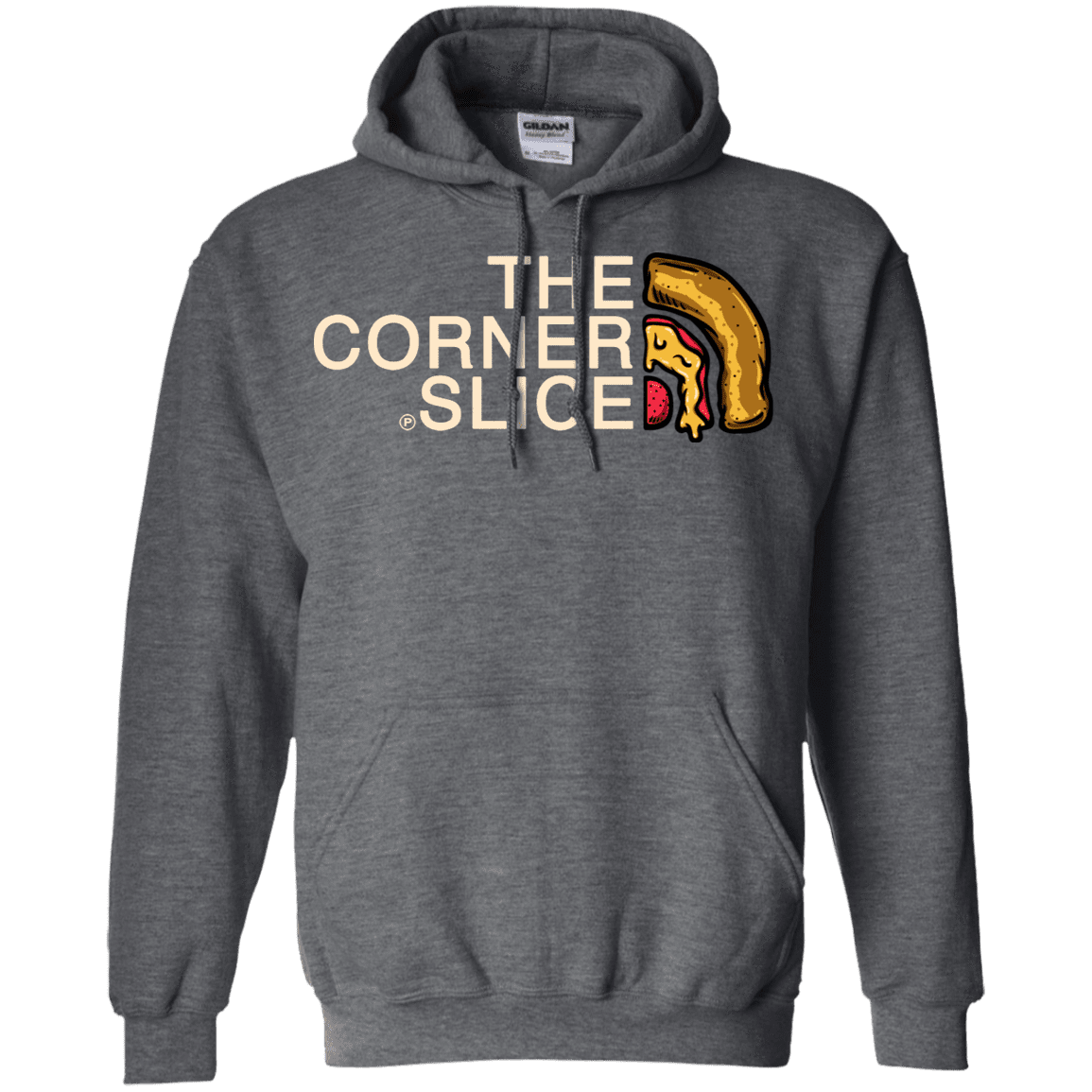 Sweatshirts Dark Heather / S The Corner Slice Pullover Hoodie