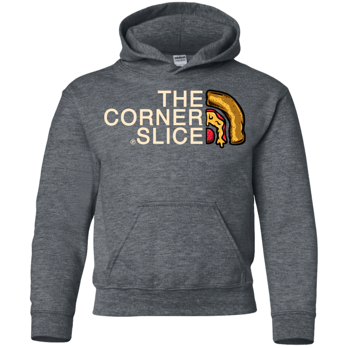 Sweatshirts Dark Heather / YS The Corner Slice Youth Hoodie