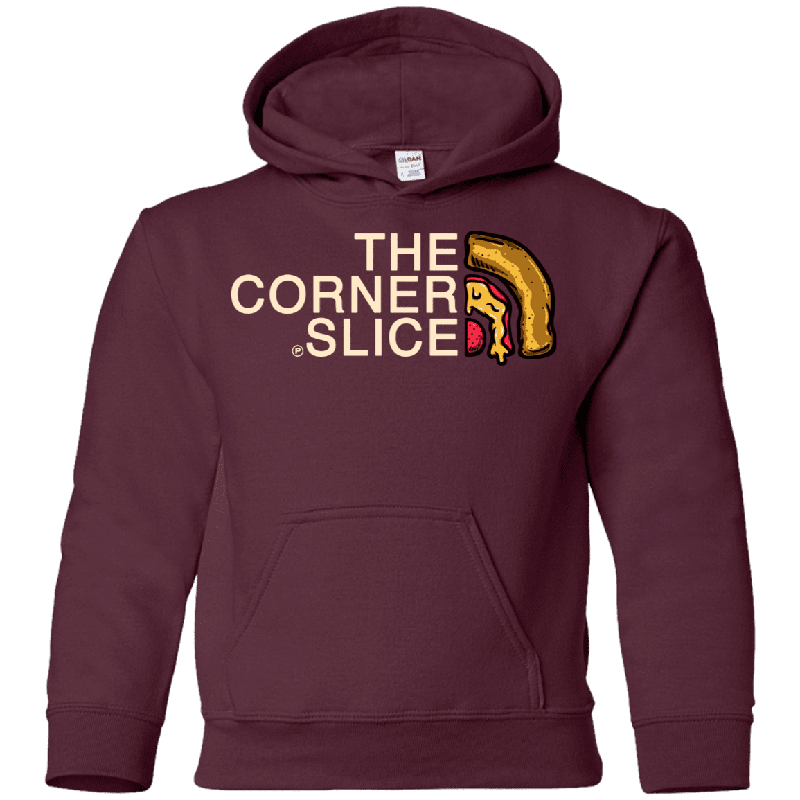 Sweatshirts Maroon / YS The Corner Slice Youth Hoodie
