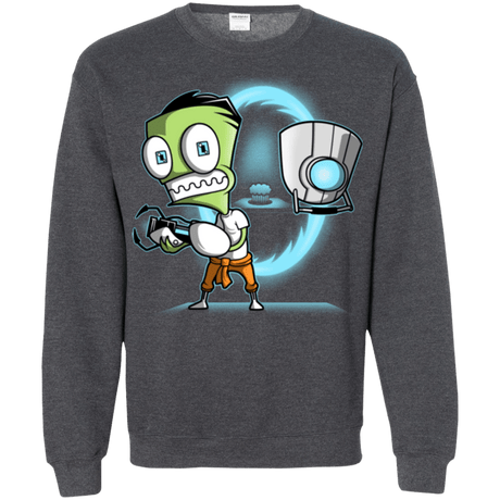 Sweatshirts Dark Heather / Small THE CUPCAKE IS A LIE Crewneck Sweatshirt