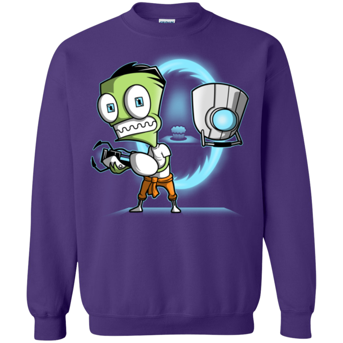 Sweatshirts Purple / Small THE CUPCAKE IS A LIE Crewneck Sweatshirt