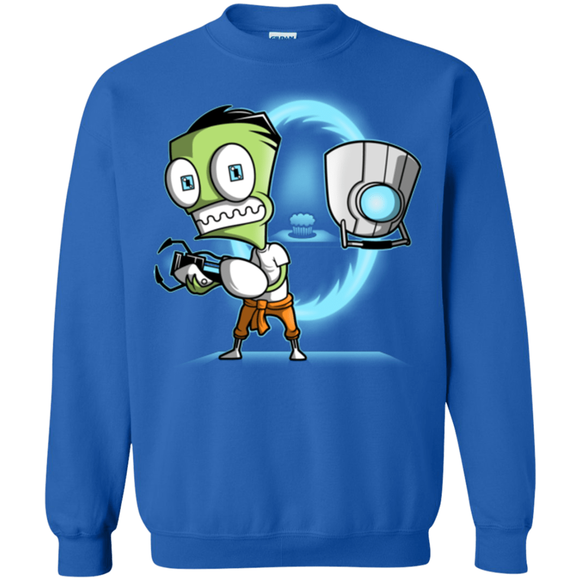 Sweatshirts Royal / Small THE CUPCAKE IS A LIE Crewneck Sweatshirt
